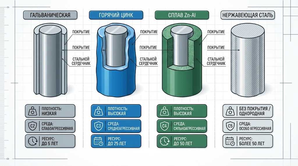 Коррозионные покрытия металлической сетки - сравнение