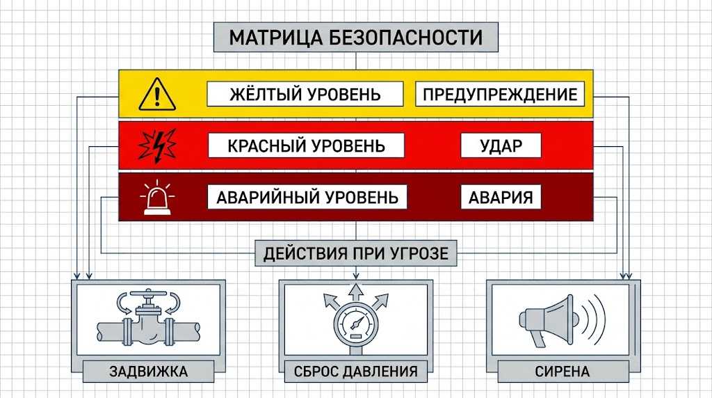 Матрица технологических блокировок ПАЗ для НПЗ