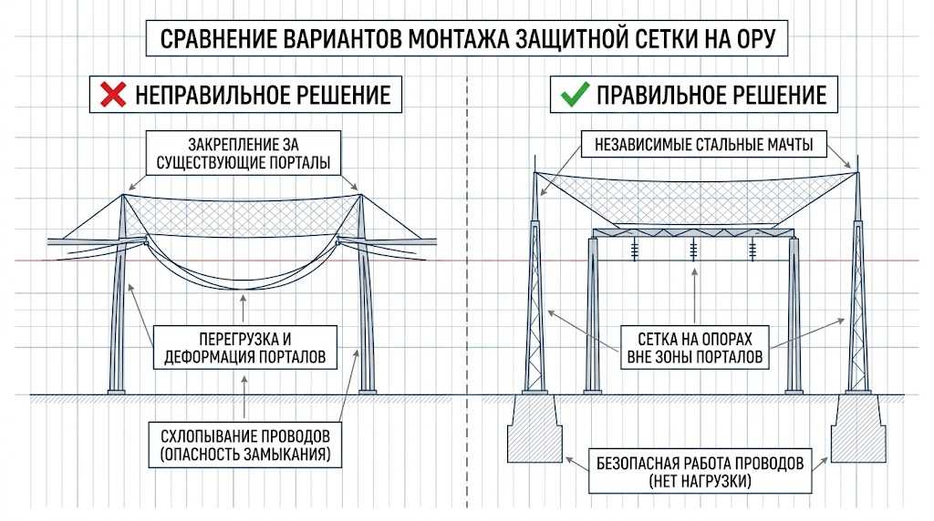 Ошибки проектов защиты подстанций - схема