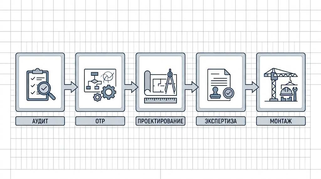 Схема проектного цикла защиты НПЗ от БПЛА