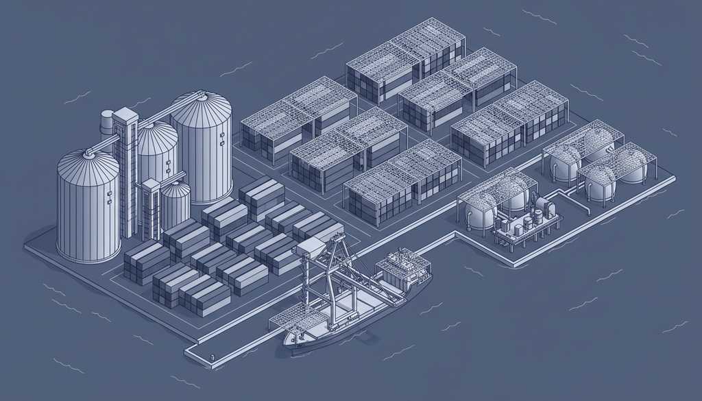 Иллюстрация объектов портовой инфраструктуры