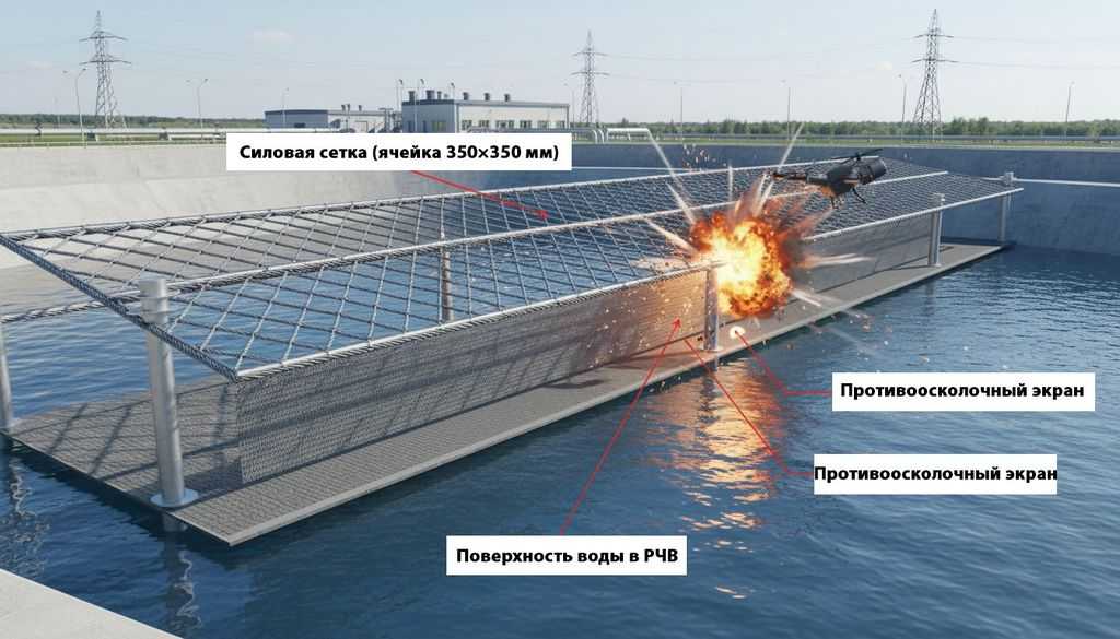 Противоосколочные экраны для водоканалов