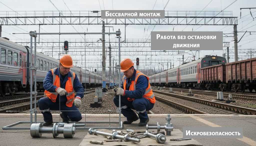 Процесс-бессварного-монтажа-защитной-конструкции-на-действующей-железнодорожной-станции