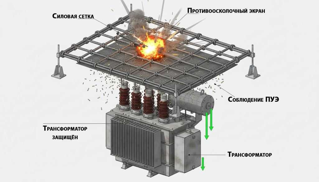 Работа-противоосколочных-экранов-системы-Паутина