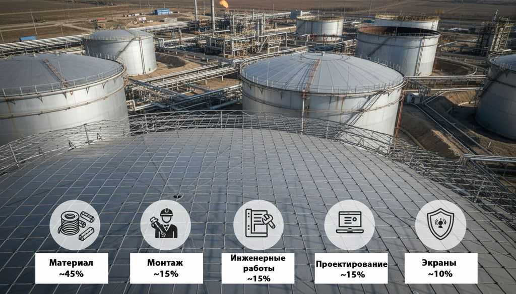 Стоимость защиты резервуара от БПЛА