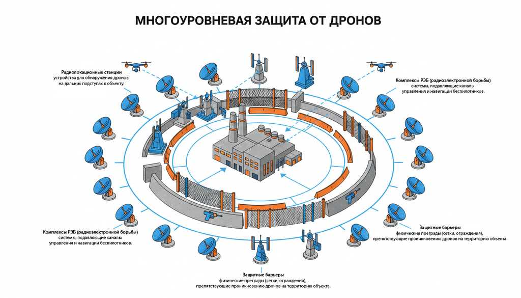 Схема эшелонированной защиты объекта